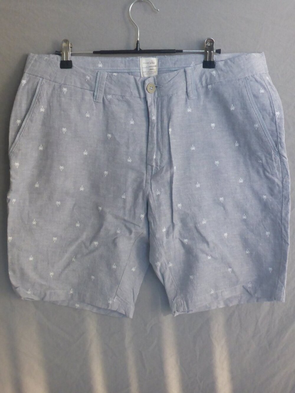Mens Point Zero Linen Blend Palm tree Shorts